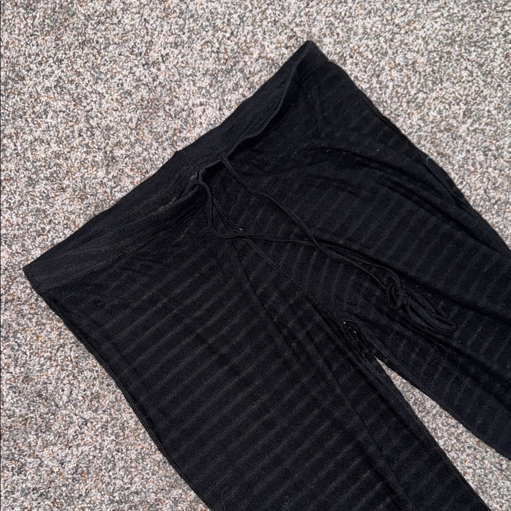Sarasota Black Sheer Stripe cover up pants 🖤 never worn - Picture 3 of 4